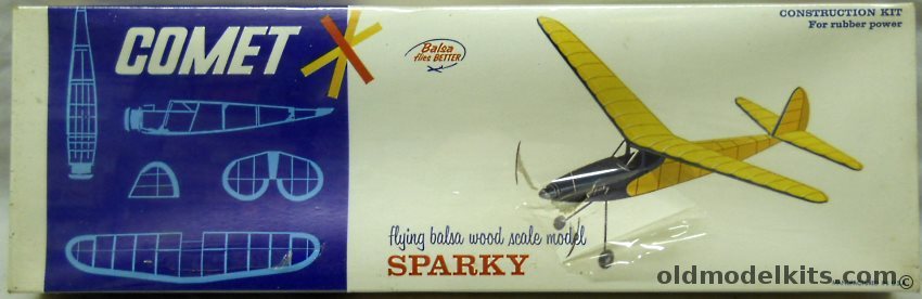 Comet Sparky - 32 Inch Wingspan Wakefield-Style Flying Aircraft, 3408-149 plastic model kit